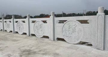 渭南芝麻白河道栏杆 石材栏杆