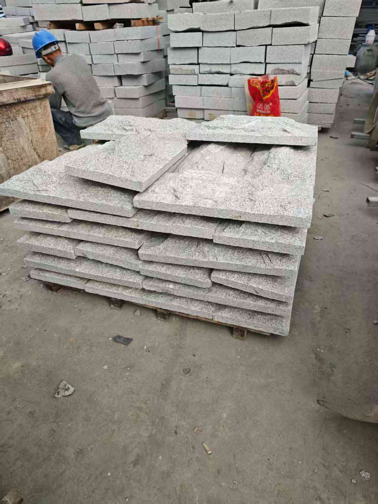 渭南芝麻白蘑菇石，自然面