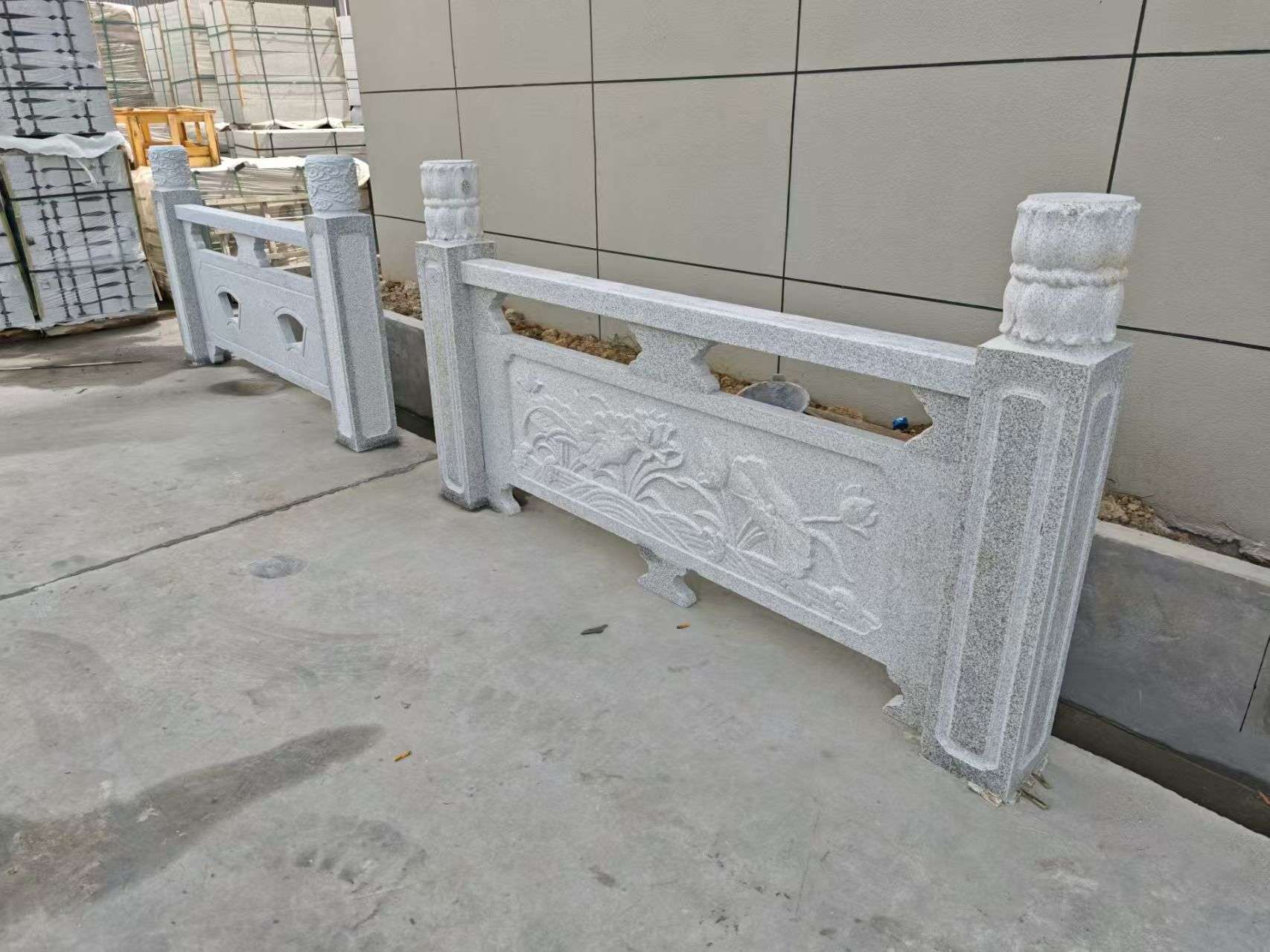 渭南芝麻白河道栏杆 石材栏杆